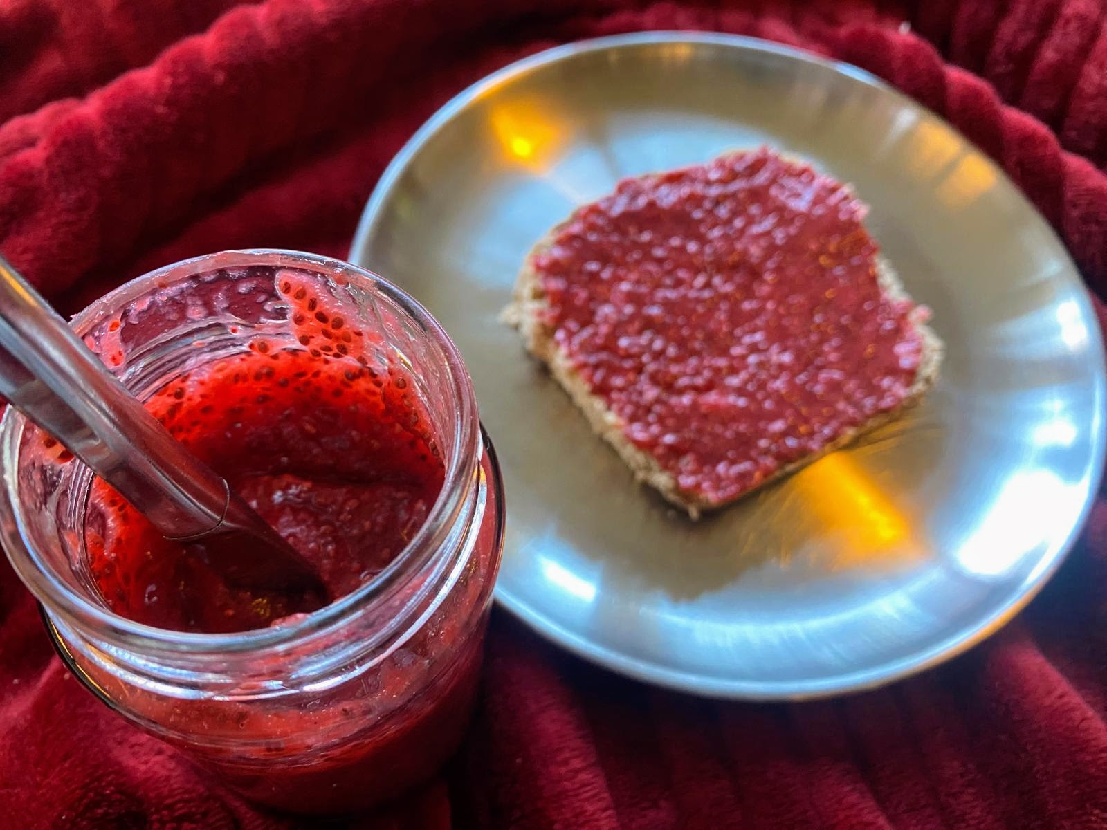Aardbeien Jam met chiazaad
