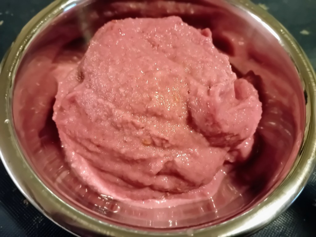 Frambozen ijs (vegan)