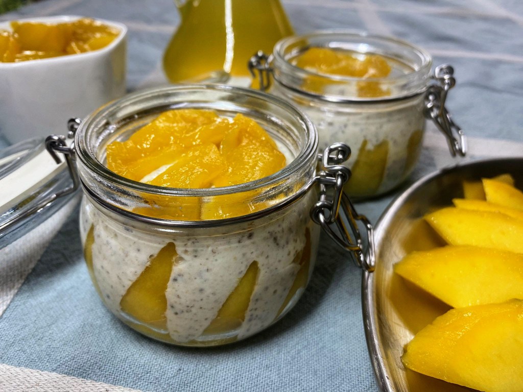 mango overnight oats gemaakt met dit recept